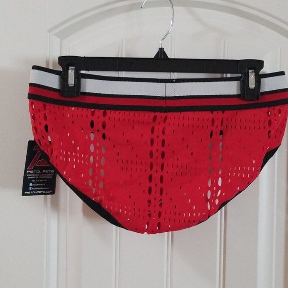 Pistol Pete Red Mesh Brief - Picture 2 of 3